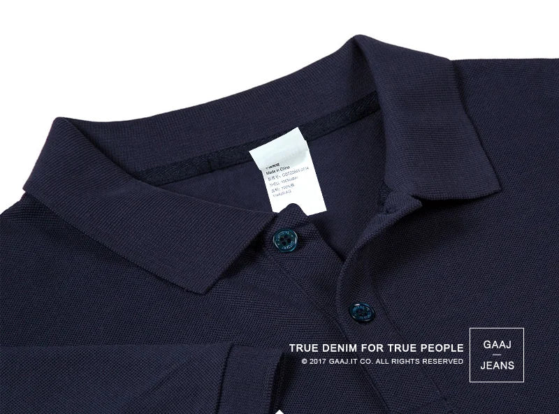 Quality Custom Polo 100% Cotton Print Your Brand Design Logo Company Group Team Slogan Text PoloShirt Work Wear Uniform 230gsm