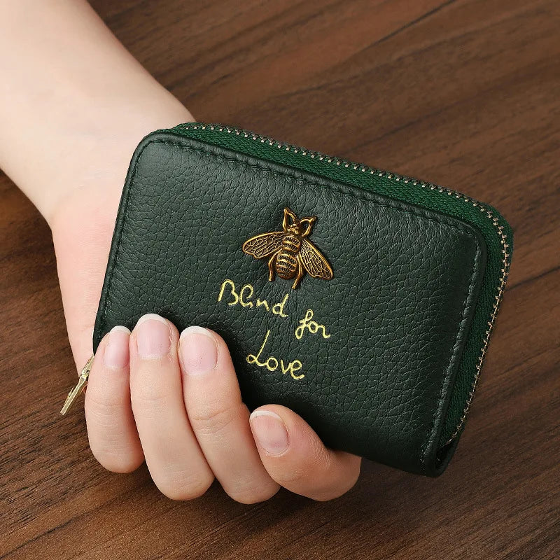 Brand Designer Leather Organizer Credit Card Holder Women Business Cards Holder 2023 Ladies Minimalist Travel Card Bag Wallets