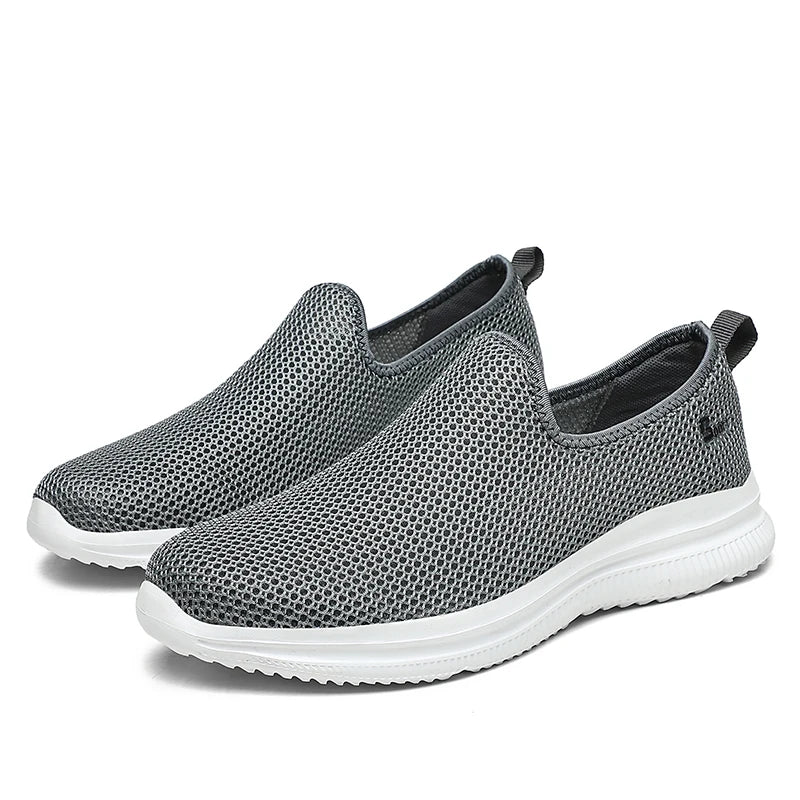 Summer Mesh Sneakers Men Fashion Outdoor Mens Casual Shoes Lightweight Slip on Walking Shoes Unisex Breathable Zapatillas Hombre