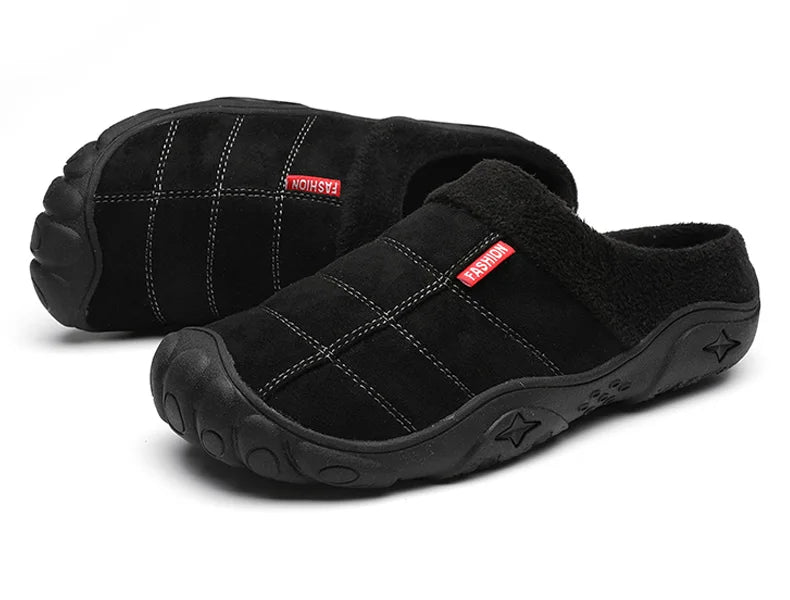 Winter Men Plus Size Leisure Indoor Plush Slippers Home Cotton Shoes Warm House Shoes Room Unisex Pantofole Peluche Invernali 48