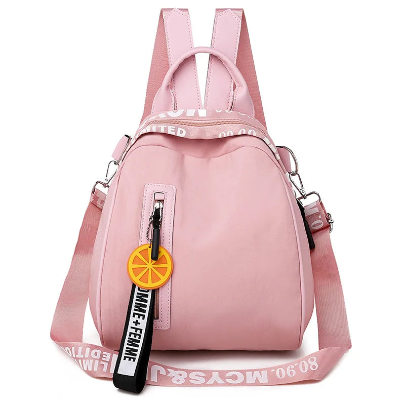 Women backpack casual letter multi-function multi pocket travel backpacks female school bag for teenage girl shoulder bags small