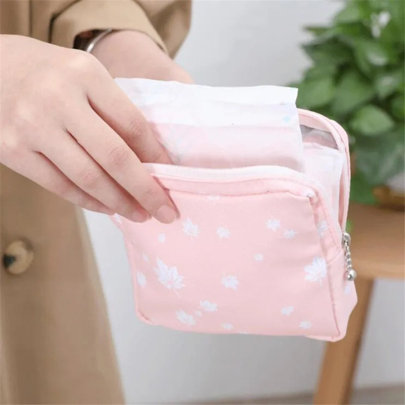 Fashion Women Small Cosmetic Bags Travel Mini Sanitary Napkins Make Up Coin Money Card Lipstick Storage Pouch Purse Bags
