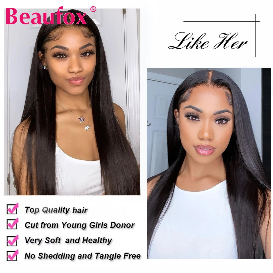 Beaufox Straight Human Hair Bundles Malaysian Straight Hair Bundles Deal Human Hair 1/3/4 Bundles Human Hair Straight 8"-30"