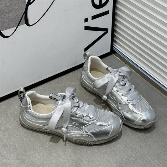 Sports Shoes for Women 2024 New Autum Women's Shoes Flats Breathable Forrest Gump Shoes Casual Versatile Ballet Moral Training Shoes Mesh