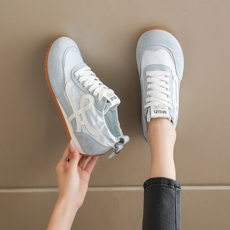 Women's 2025 New Summer Breathable Sports Shoes with 6cm Hidden Height Increase, German-Style Retro Running Shoes