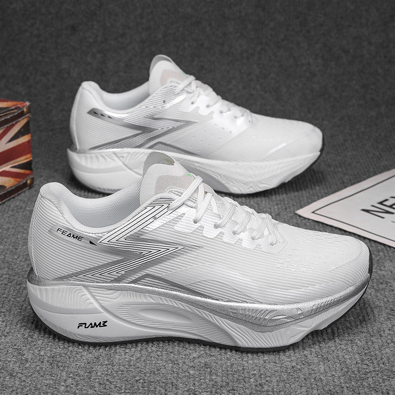 Marathon Carbon Plate Running Shoes for Men and Women, Ultra-Light Shock-Absorbing Shoes for Junior High School Students, Physical Testing Competitions, Racing Professional Sports Shoes, Lightweight