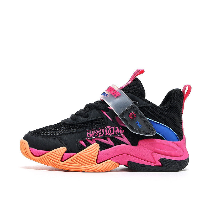 Summer New Children's Wear-Resistant Running Shoes, Mesh Breathable Casual Sports Shoes for Primary School Students, Trendy Lightweight Basketball Shoes