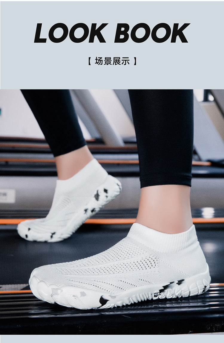 Indoor Fitness Shoes for Men and Women, Skipping Rope Shoes, Shock-Absorbing Soft-Soled Treadmill Shoes, Aerobics Squat Shoes, Non-Slip Comprehensive Training Shoes