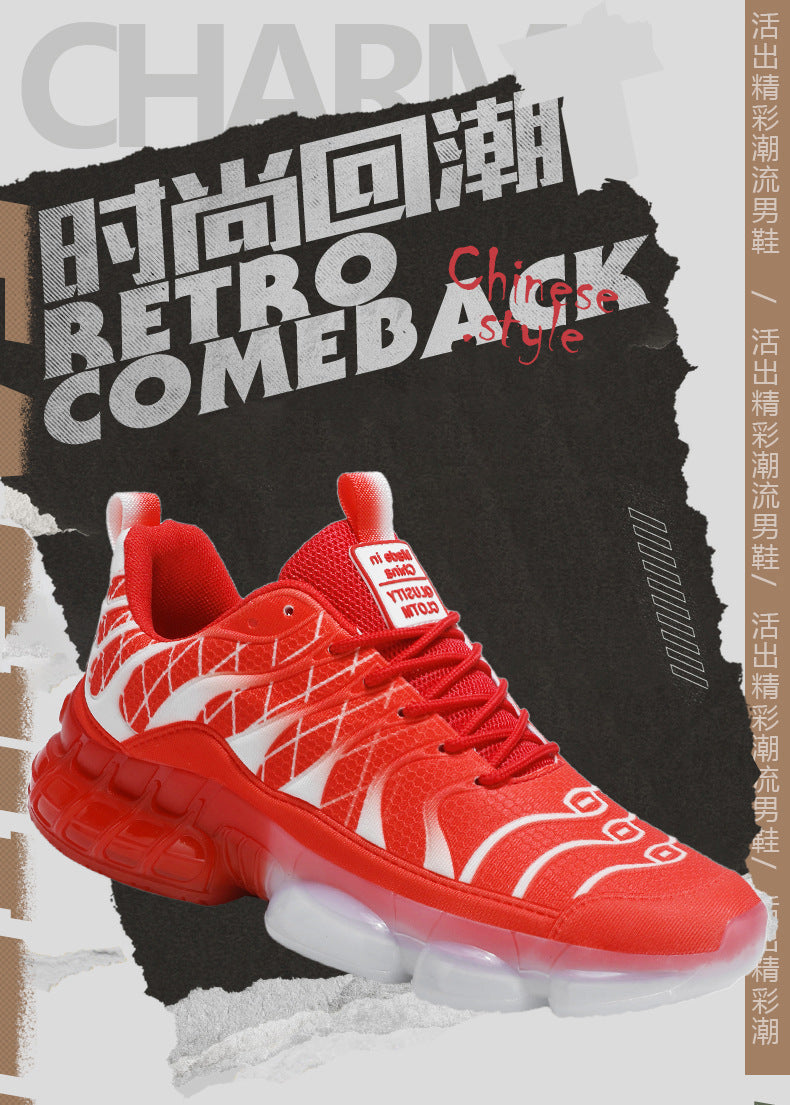 Running Shoes Men's Low-Cut Shock-Absorbing Wear-Resistant Breathable Casual Sports Shoes Outdoor Jogging Shoes Spring and Summer New Men's Shoes