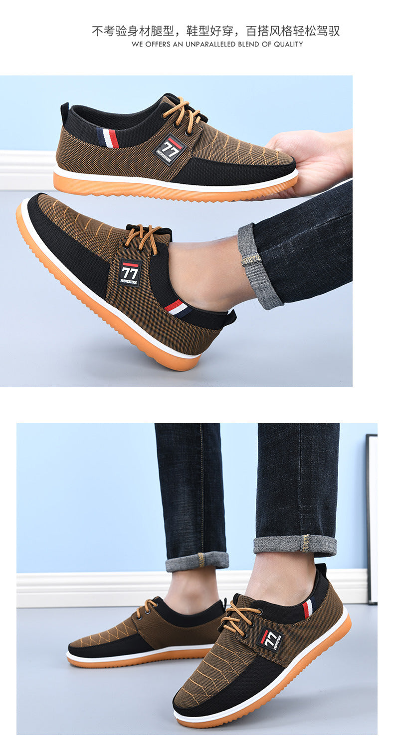Breathable and Wear-Resistant Work Shoes, New Autumn Running Shoes, Lightweight Rubber Sole, Versatile Cloth Shoes for Drivers, Men's Shoes