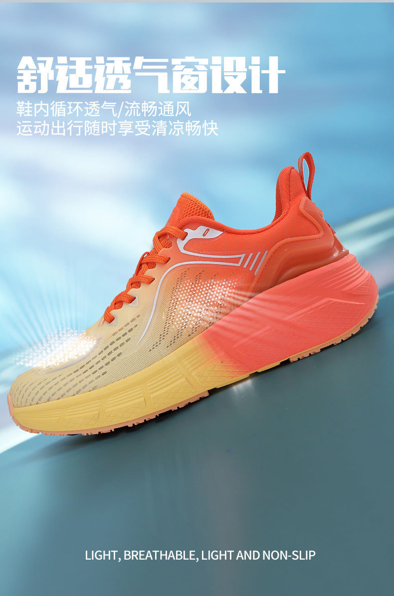 Reflective Night Vision Sports Shoes for Men, Breathable Non-Slip Running Shoes, Shock-Absorbing Professional Marathon Running Shoes, Shock-Absorbing Skipping Shoes for Women