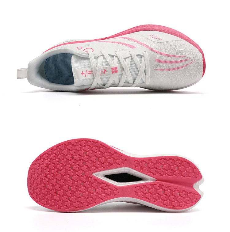 Running Shoes, Sports Shoes, Racing Shock-Absorbing Ultra-Light Running Shoes for Male Teenagers and Students, Carbon Plate Racing Breathable Fly-Woven Mesh