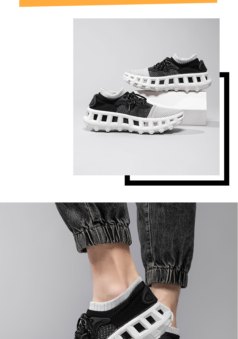 Summer Breathable Mesh Sports Shoes for Men, Soft Soles, Shock Absorption, Wear-Resistant, Lightweight Casual Running Shoes, Comfortable and Trendy Shoes