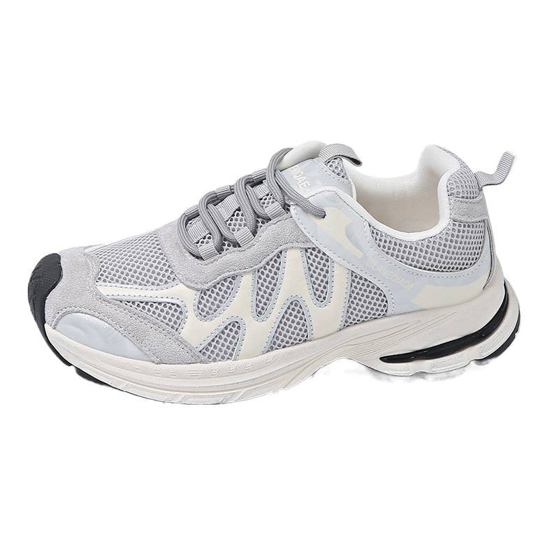 Dad Shoes for Women 2025 New Mesh Breathable Jogging Shoes Thick Sole Heightening Casual Sports Shoes