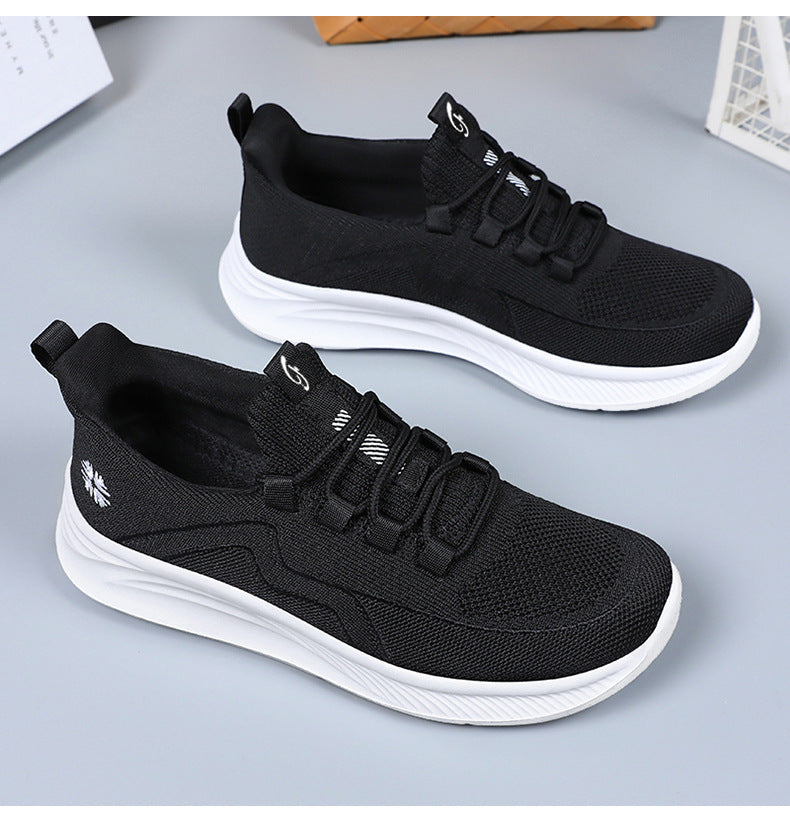 Summer New Style Walking Shoes, Shallow-Mouthed Women's Shoes, Casual Running Shoes, Comfortable Mom Shoes, Breathable Middle-Aged and Elderly Sports Shoes