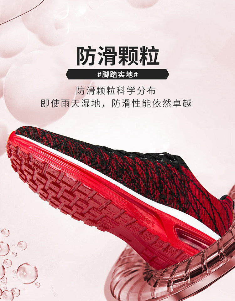 Men's Shoes 2025 Spring New Fluorescent Green Sports Breathable Mesh Air Cushion Non-Slip Casual Lightweight Couple Running Shoes