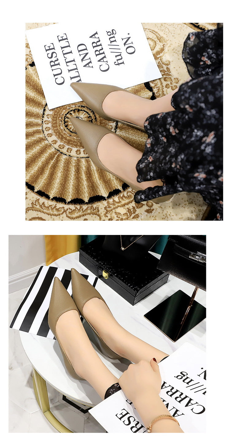 Fashion pointed toe mid heeled shoes 4 cm Stilettos Occupation OL Office shoes low-heel women shoes Kitten high heels Pumps Lady