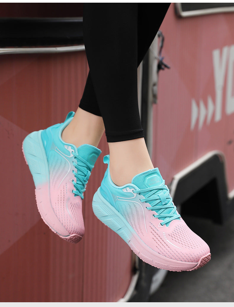 Reflective Night Vision Sports Shoes for Men, Breathable Non-Slip Running Shoes, Shock-Absorbing Professional Marathon Running Shoes, Shock-Absorbing Skipping Shoes for Women