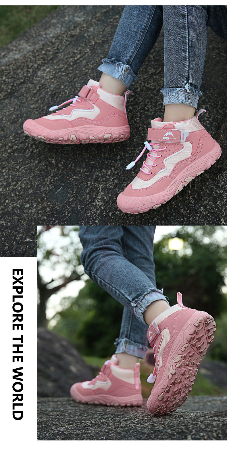 Cross-border Running Shoes Children's Shoes Amazon Outdoor sneaker Autumn and Winter Trendy Children's Anti-slip Shoes Large Children's Mountaineering Shoes