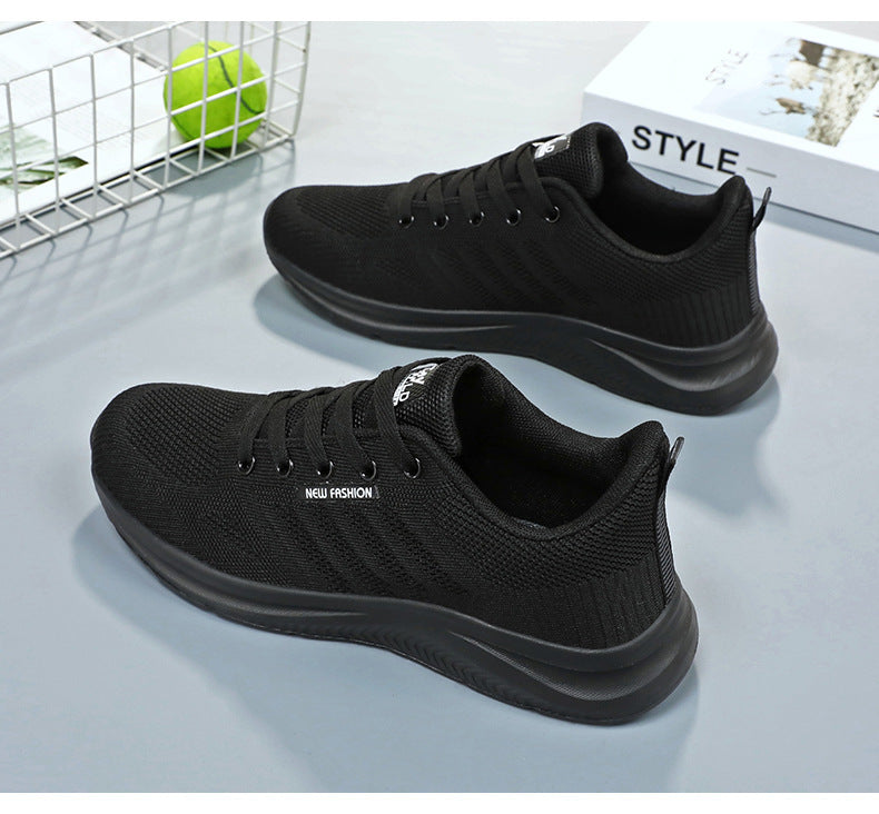 Men's Shoes 2026 Summer Running Shoes Cross-Border Wholesale Single Shoes Korean Style Soft Sole Breathable Sports Shoes