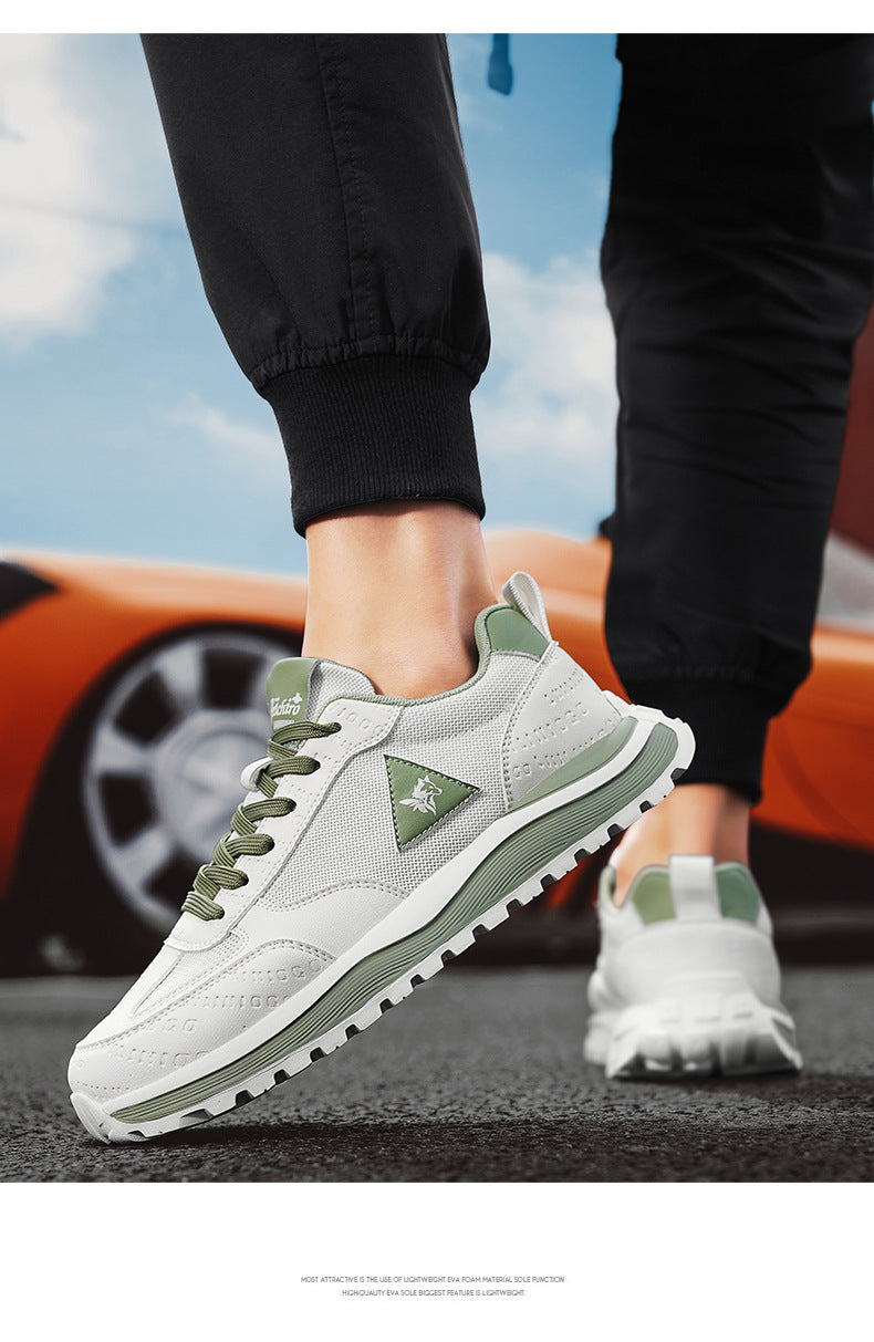 Summer Sports Shoes for Men, Casual Running Shoes, Breathable Mesh Shock-Absorbing Lightweight Soft-Soled British Style Men's Shoes, Moral Training Shoes