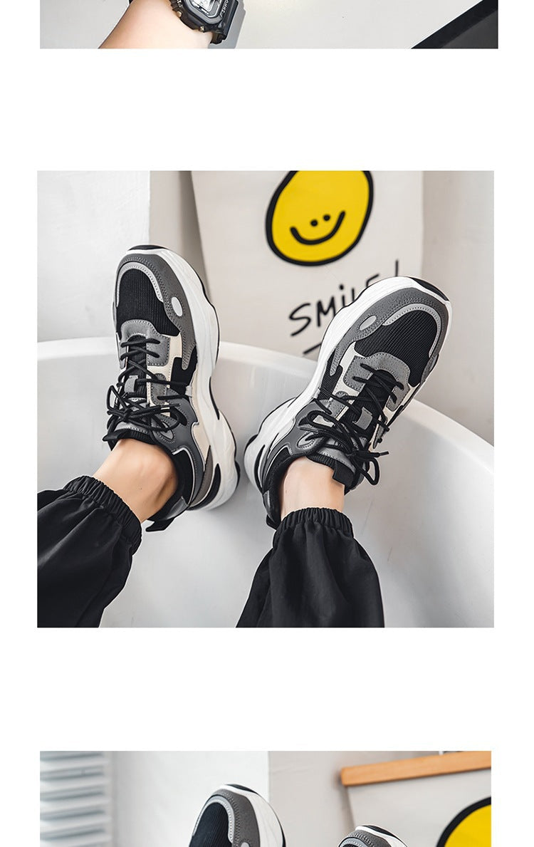 2025 New Mesh Breathable Trendy All-match Sports Leisure Running Height Increasing Cyber Celebrity Torre Trendy Shoes Summer Men's Shoes