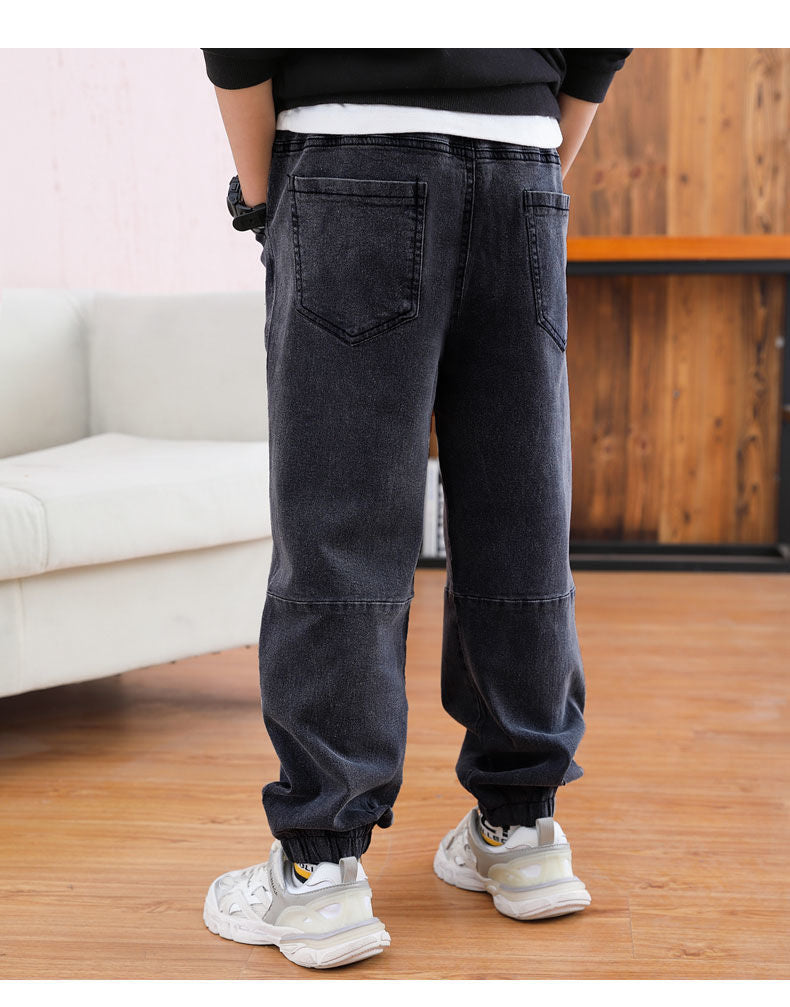 New Casual Kids Boys Clothes Jeans Pants Children Wears Denim Clothing Infant Baby Trousers Bottoms 4 5 6 7 8 9 10 11 12Years