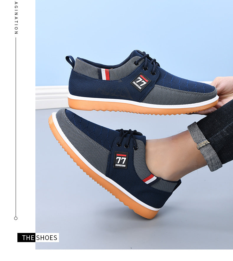 Breathable and Wear-Resistant Work Shoes, New Autumn Running Shoes, Lightweight Rubber Sole, Versatile Cloth Shoes for Drivers, Men's Shoes