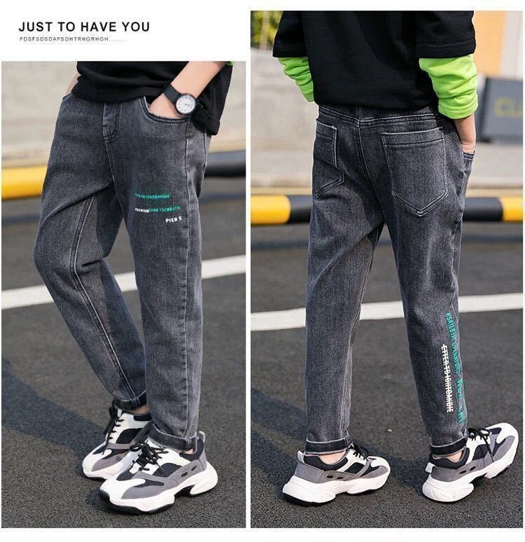 New Casual Kids Boys Clothes Jeans Pants Children Wears Denim Clothing Infant Baby Trousers Bottoms 4 5 6 7 8 9 10 11 12Years
