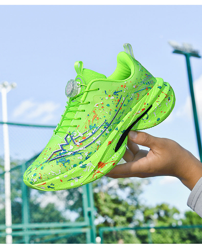 Men's and Women's Same Style Running Shoes Carbon Plate Running Shoes Luminous Camouflage Swivel Buckle Casual Shoes Long-Distance Running Exercise Professional Sports Shoes