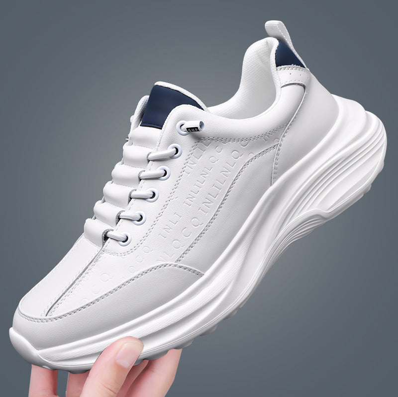 Sports Shoes for Men 2026 New Trendy Genuine Leather Lightweight Soft-Soled Casual Shoes for Students Running Outdoor High-End Men's Shoes