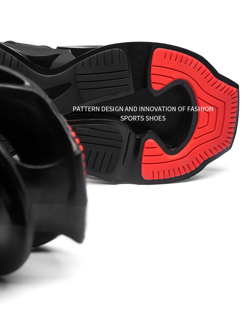 Cross-Border Large Size Men's Shoes, Trendy Height-Increasing Shoes, Men's Shock-Absorbing Running Shoes, Autumn Breathable Thick-Soled Soft-Soled Basketball Sports Running Shoes