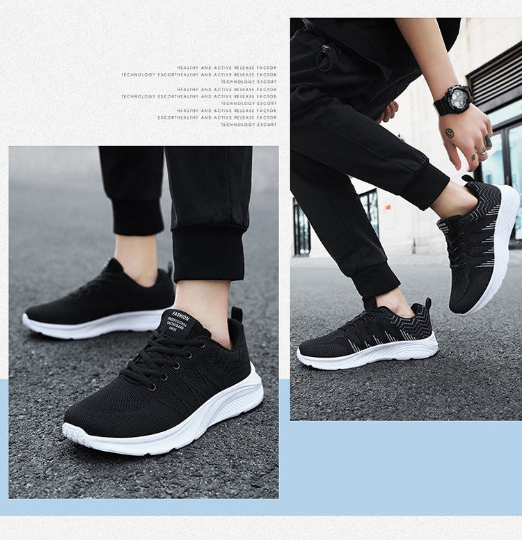 Men's Running Shoes 2025 New Cross-Border Outdoor Breathable Mesh Casual Shoes Men's Fashionable Trendy Sports Shoes