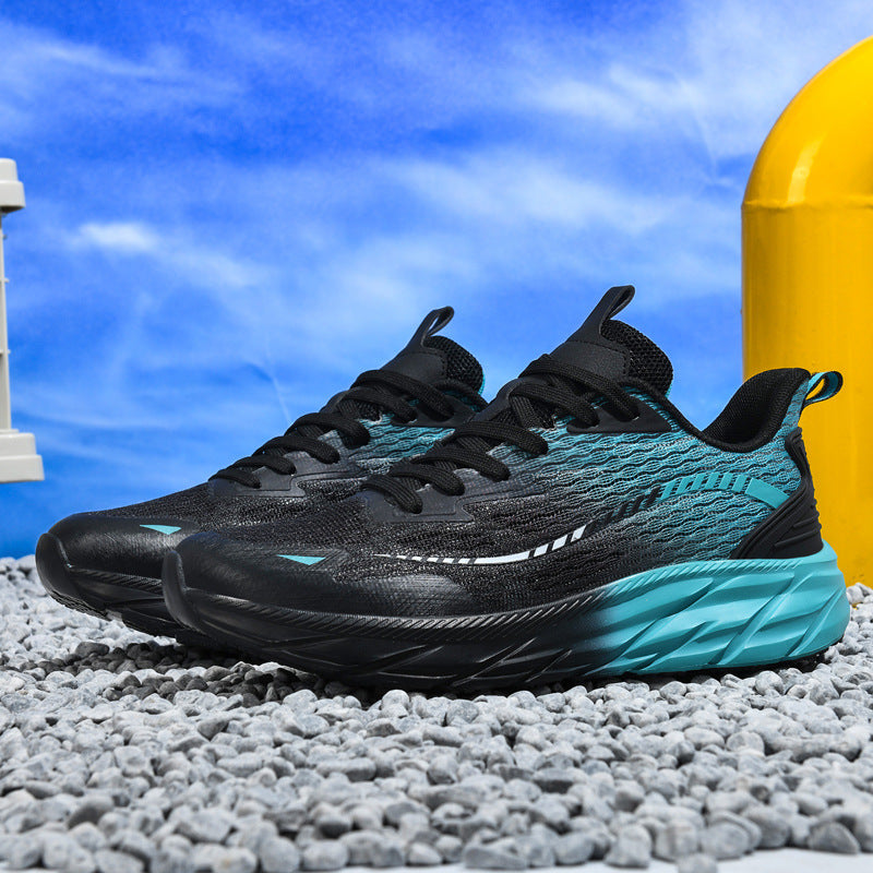 Reflective Night Vision Sports Shoes for Men, Breathable Non-Slip Running Shoes, Shock-Absorbing Professional Marathon Running Shoes, Shock-Absorbing Skipping Shoes for Women