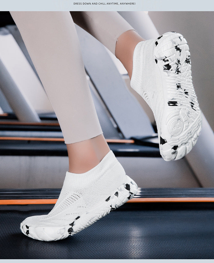 Indoor Fitness Shoes for Men and Women, Skipping Rope Shoes, Shock-Absorbing Soft-Soled Treadmill Shoes, Aerobics Squat Shoes, Non-Slip Comprehensive Training Shoes