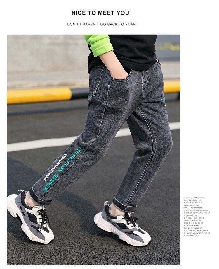 New Casual Kids Boys Clothes Jeans Pants Children Wears Denim Clothing Infant Baby Trousers Bottoms 4 5 6 7 8 9 10 11 12Years