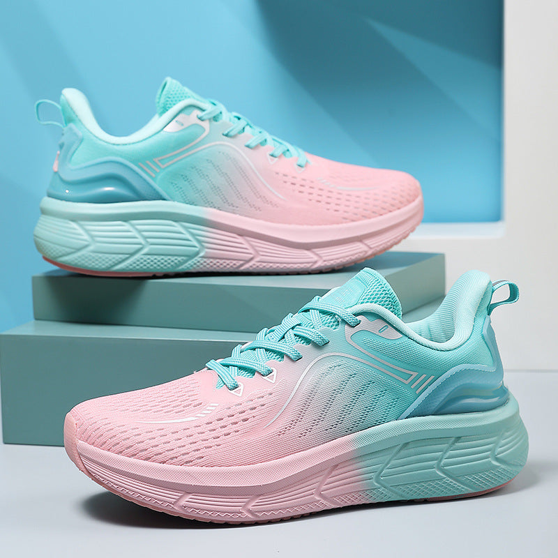 Reflective Night Vision Sports Shoes for Men, Breathable Non-Slip Running Shoes, Shock-Absorbing Professional Marathon Running Shoes, Shock-Absorbing Skipping Shoes for Women