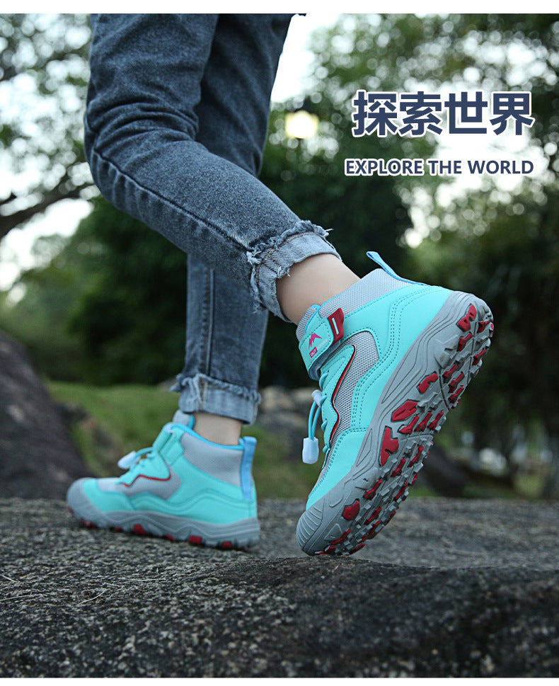 Cross-border Running Shoes Children's Shoes Amazon Outdoor sneaker Autumn and Winter Trendy Children's Anti-slip Shoes Large Children's Mountaineering Shoes