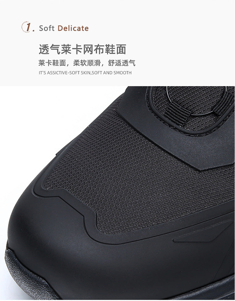 European Station 2024 Spring Fashion Sports Casual Shoes Breathable Soft Bottom Outdoor Running Rotary Button Walking Shoes