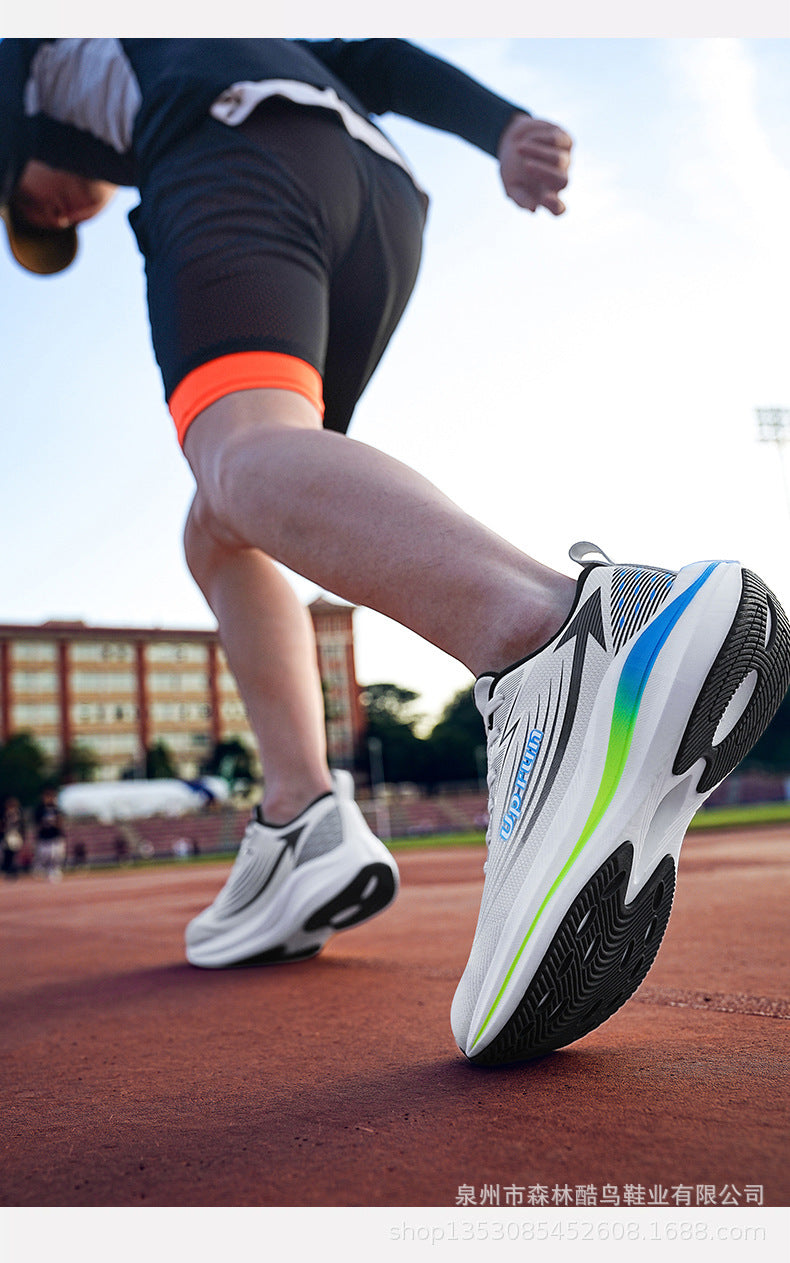 Up run2024 autumn new fashion lightweight running shoes teenagers students running shoes soft bottom leather sneaker