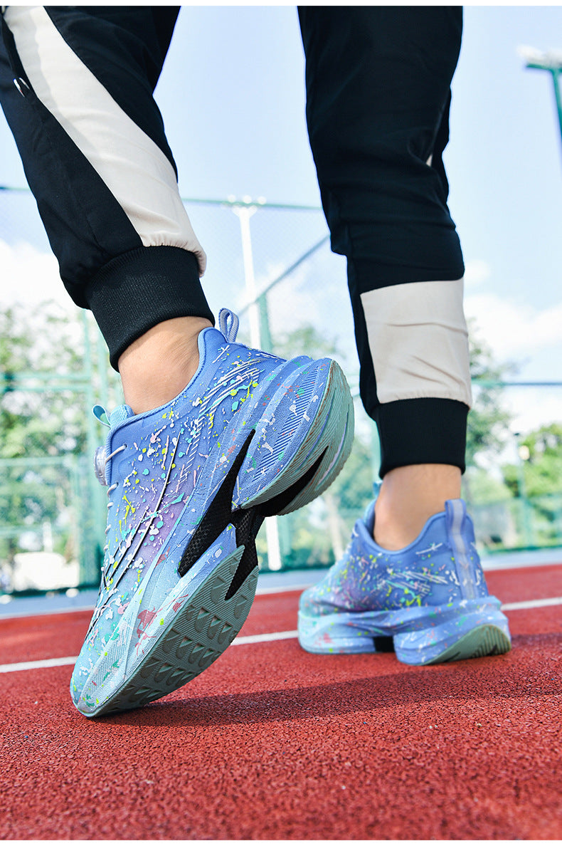 Men's and Women's Same Style Running Shoes Carbon Plate Running Shoes Luminous Camouflage Swivel Buckle Casual Shoes Long-Distance Running Exercise Professional Sports Shoes