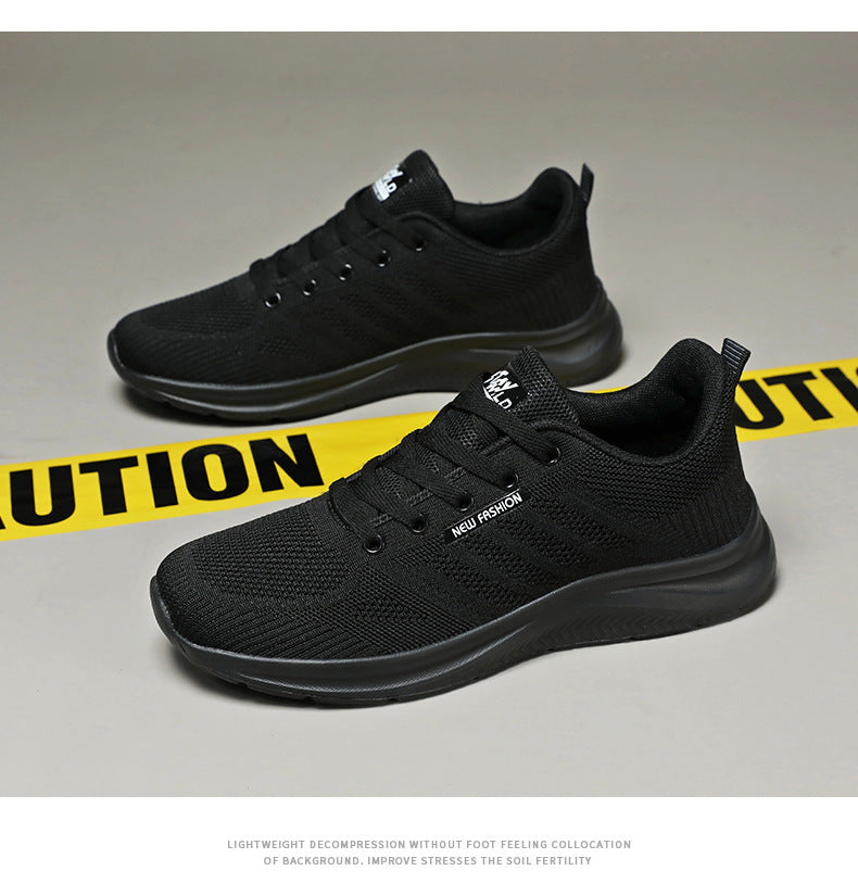 Men's Shoes 2026 Summer Running Shoes Cross-Border Wholesale Single Shoes Korean Style Soft Sole Breathable Sports Shoes
