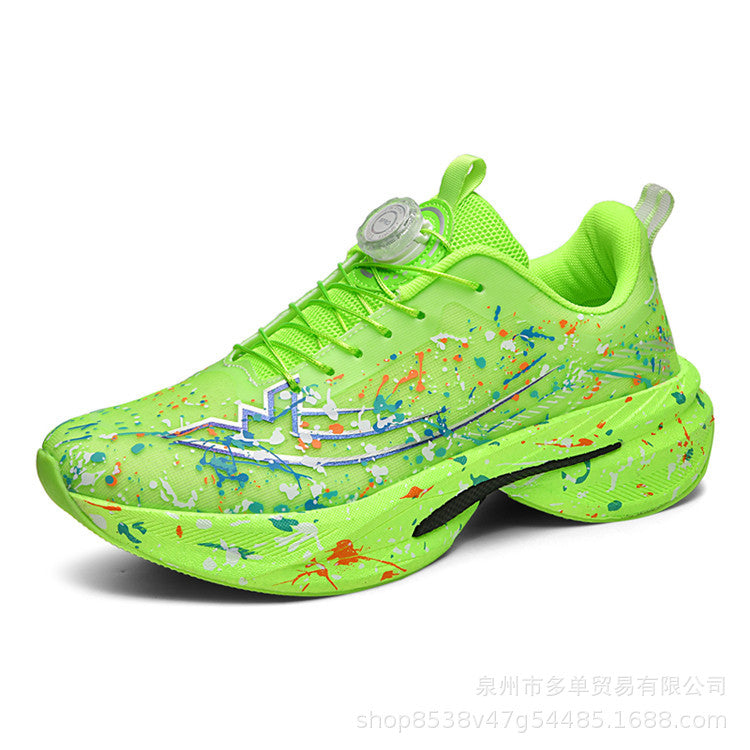 Men's and Women's Same Style Running Shoes Carbon Plate Running Shoes Luminous Camouflage Swivel Buckle Casual Shoes Long-Distance Running Exercise Professional Sports Shoes