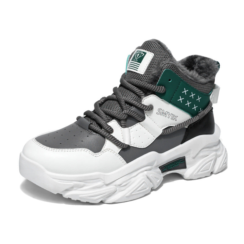 Men's Shoes New Fashion Brand fleece-lined Warm Running sneaker Increased High-end Sense Teenagers All-match Putian Torre Shoes