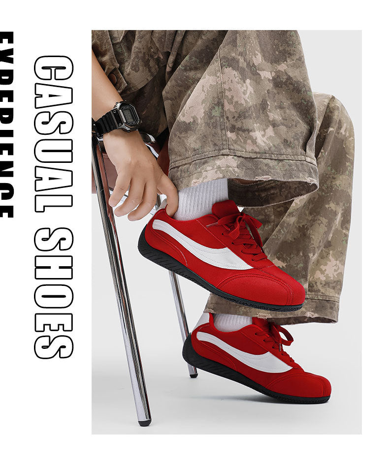 Red Racing Training Shoes for Men, New Mesh Breathable Running Shoes, Sports Casual Shoes, Apple Shoes, Leather Sc01