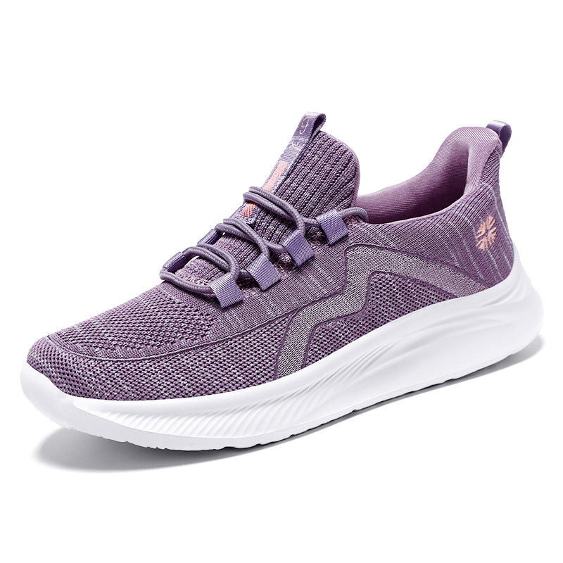 Summer New Style Walking Shoes, Shallow-Mouthed Women's Shoes, Casual Running Shoes, Comfortable Mom Shoes, Breathable Middle-Aged and Elderly Sports Shoes