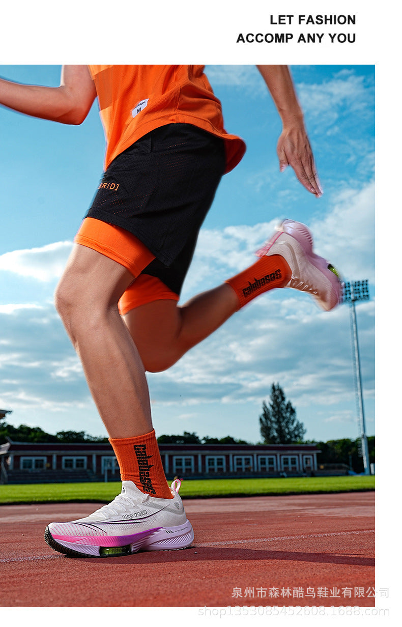 Up Run2026 New Air-Cushioned Sports Shoes for Spring, Men's and Women's Professional Physical Examination Marathon Racing Carbon Plate Running Shoes