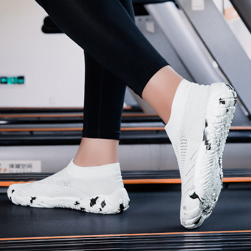 Indoor Fitness Shoes for Men and Women, Skipping Rope Shoes, Shock-Absorbing Soft-Soled Treadmill Shoes, Aerobics Squat Shoes, Non-Slip Comprehensive Training Shoes