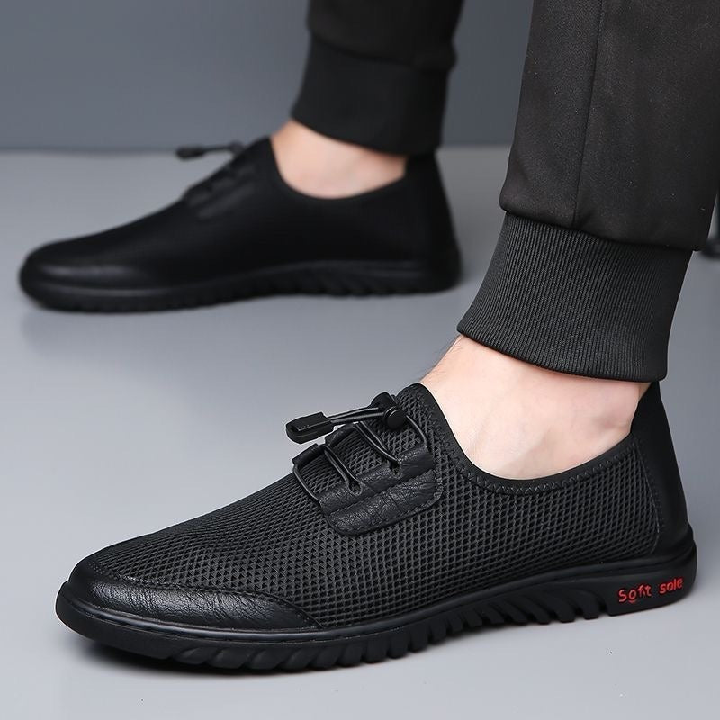 2026 Summer Men's Shoes New Sports Casual Shoes Lightweight Breathable Mesh Shoes Non-Slip Soft Sole Driving Shoes Slip-On