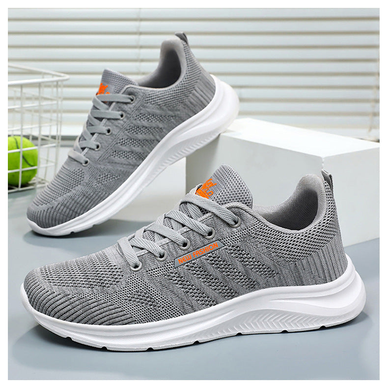 Men's Shoes 2026 Summer Running Shoes Cross-Border Wholesale Single Shoes Korean Style Soft Sole Breathable Sports Shoes